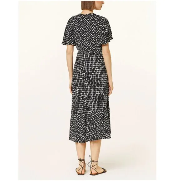 NWT Diane von Furstenberg DVF Celia floral-print crepe midi dress - Picture 3 of 8